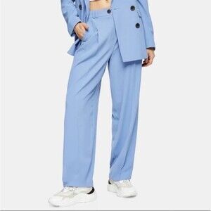 TopShop Twill Peg High Waist Baggy Drape Pants